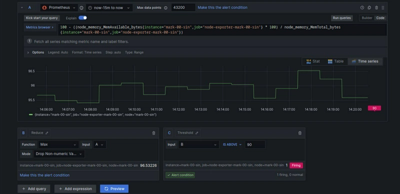 内存警报 00 输出