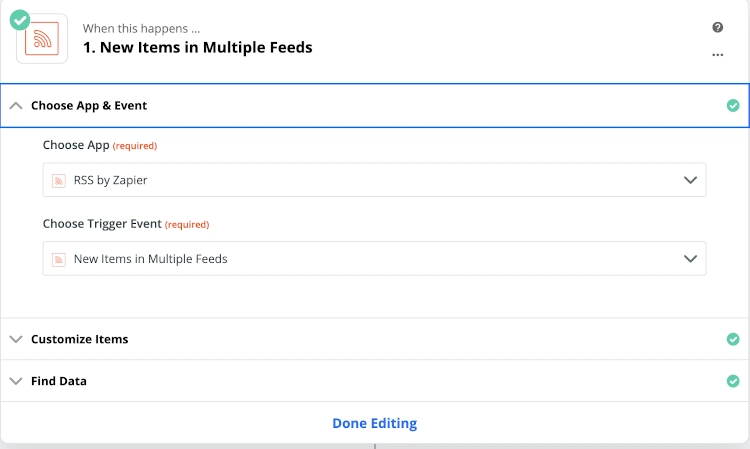 在 Zapier 中设置 Zap