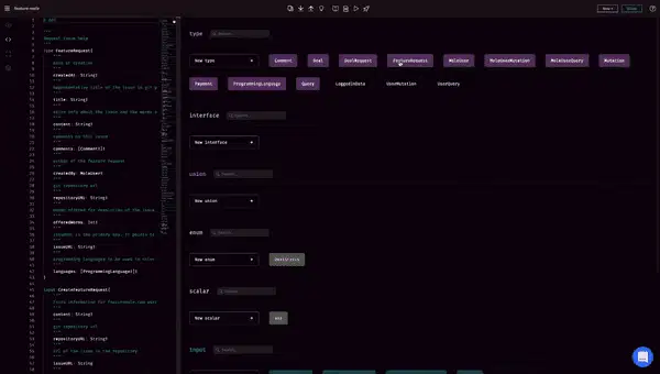 GraphQL 编辑器的新功能 gif