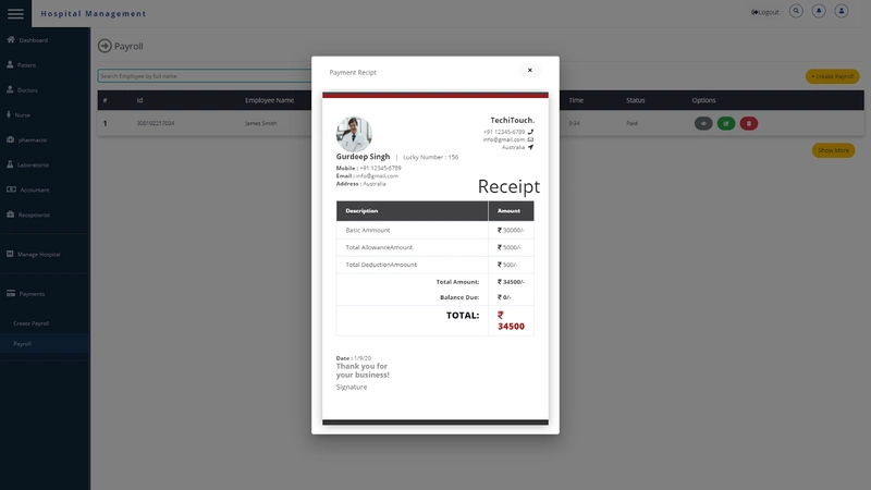 react-js-医院管理系统