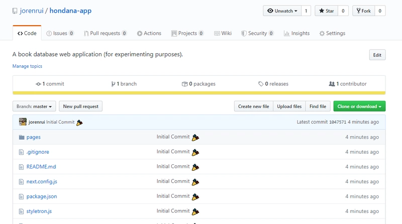 具有初始提交的 GitHub 存储库