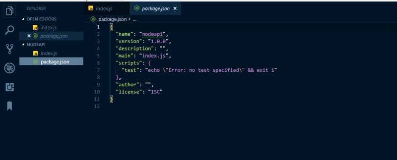 添加了 package.json