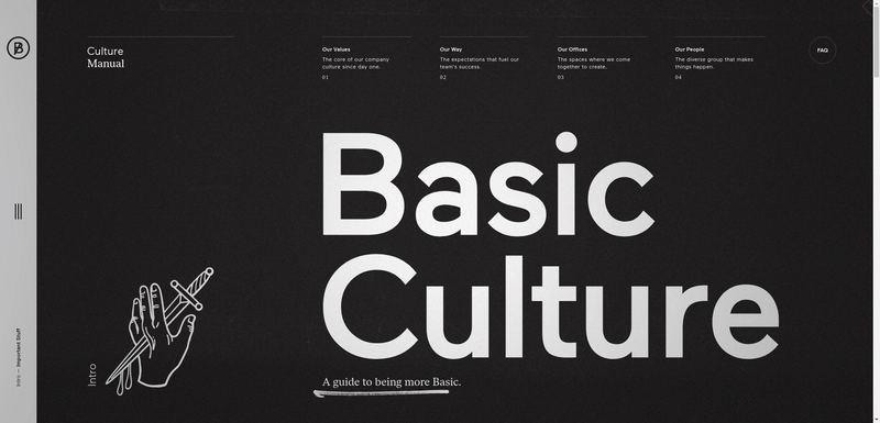 黑色背景作品集设计示例