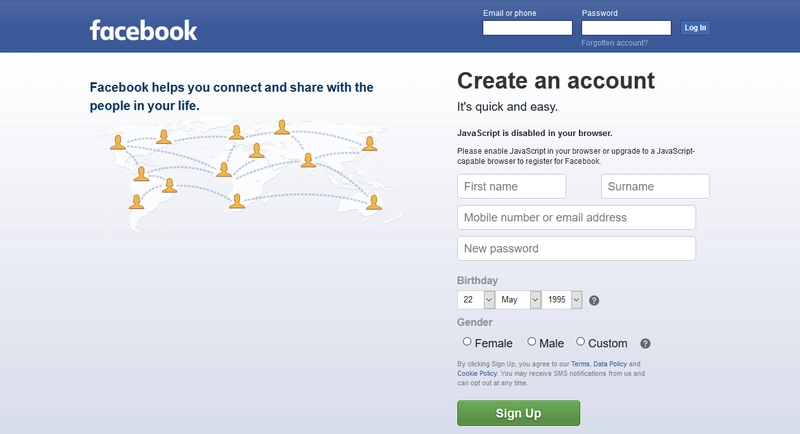 Facebook 主页已禁用 JavaScript