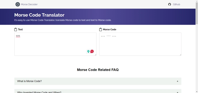 摩尔斯电码翻译器