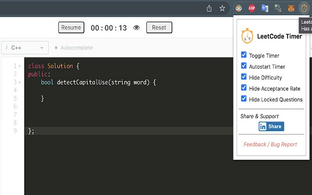 LeetCode 计时器概述