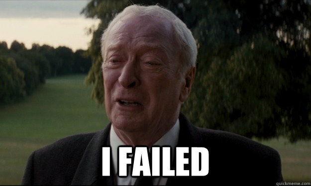 我失败了