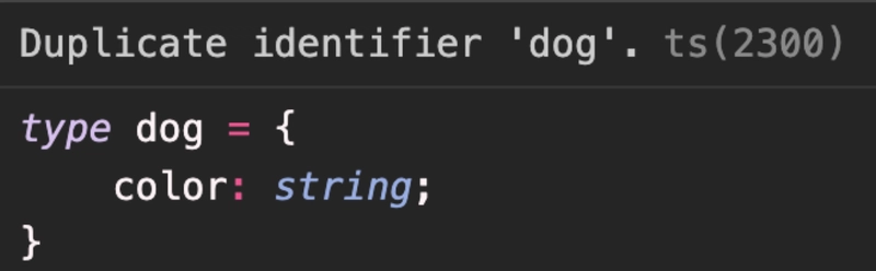 重复标识符“dog”.ts(2300)