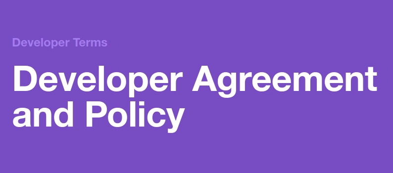 开发商协议和政策