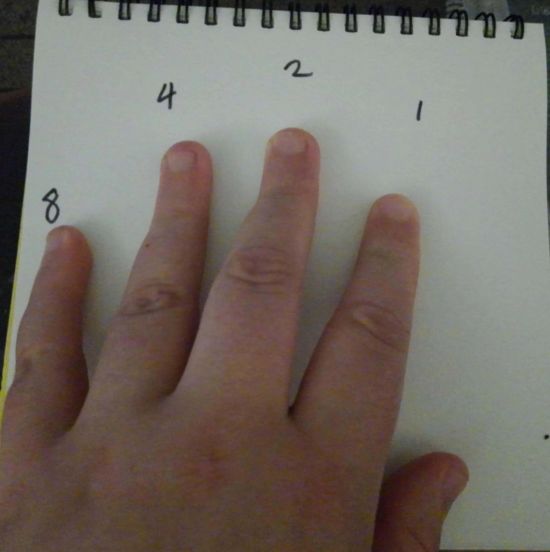 所有手指都竖起来