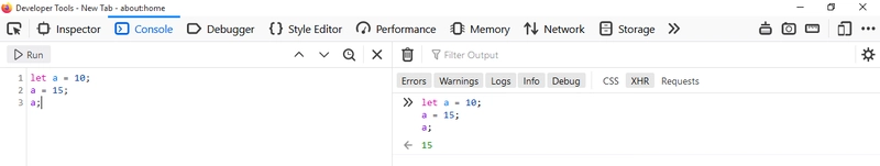 Firefox 开发者工具中显示的变量声明
