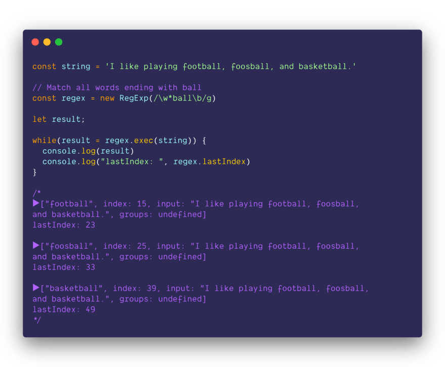 RegExp.exec 使用示例