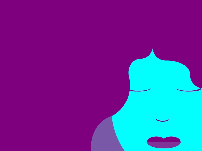 双色人脸,头发与背景融为一体