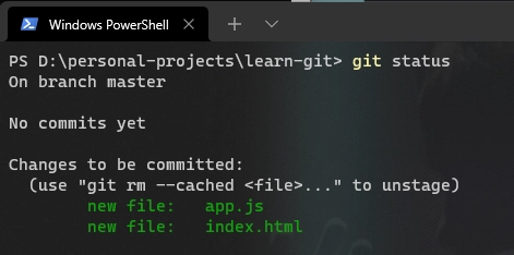 git 状态与添加的文件
