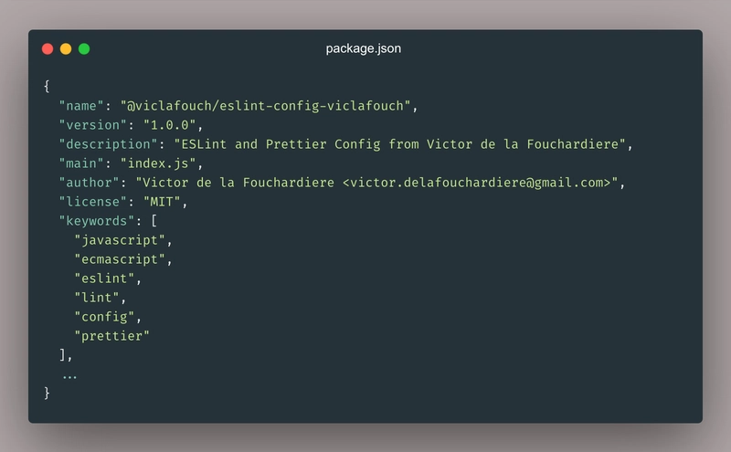 package.json 元数据