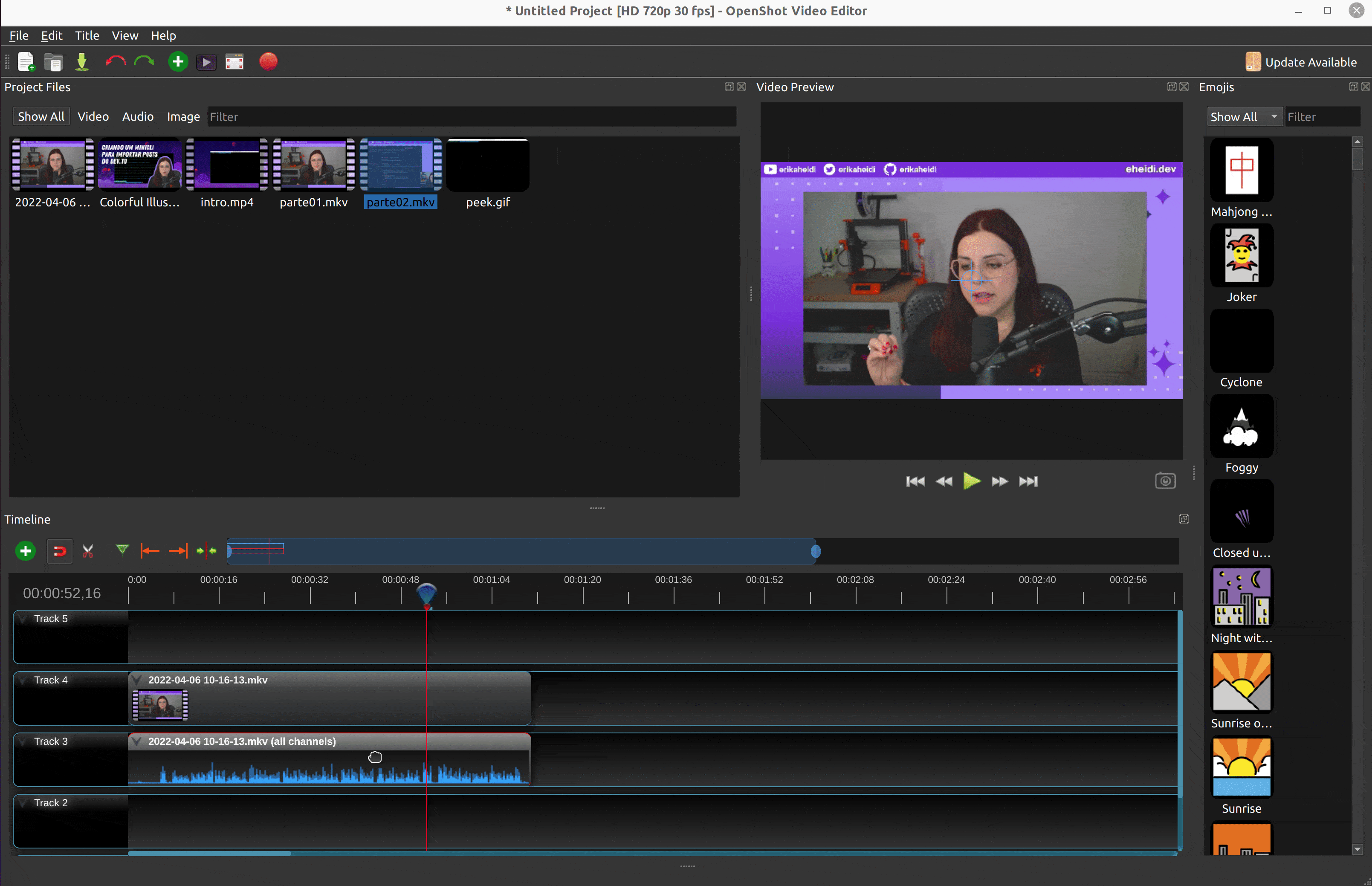 在 OpenShot 中调整视频音量