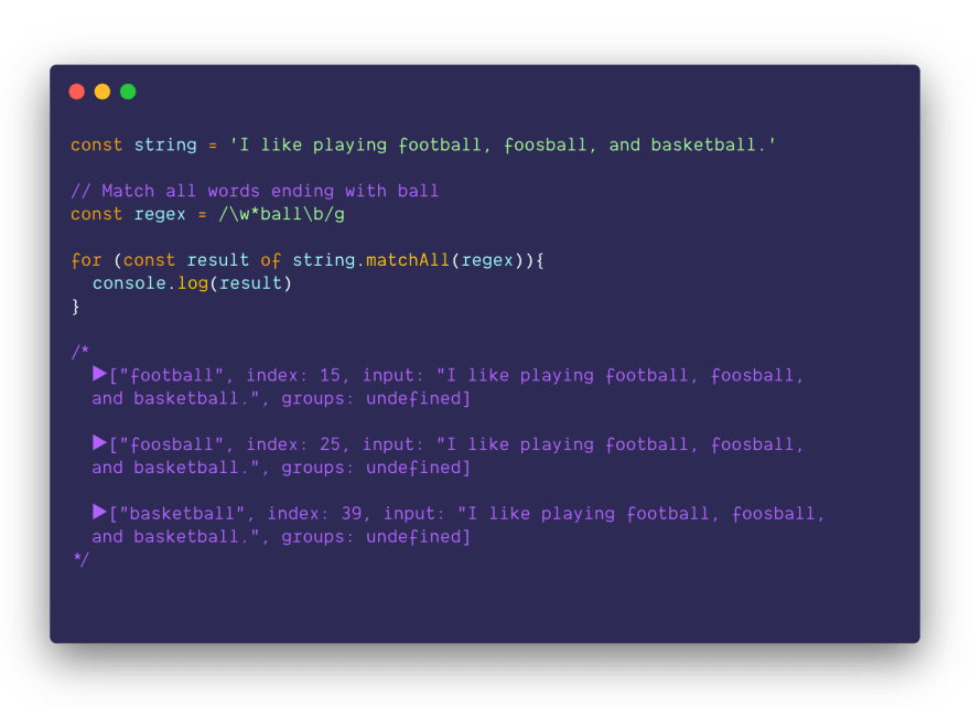 String.matchAll 用法