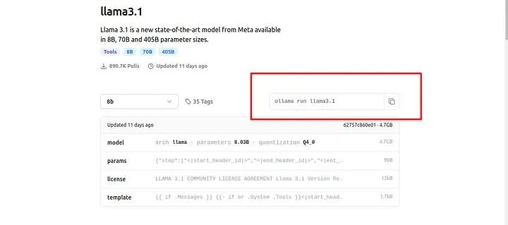 下载 Llama 3.1 模型