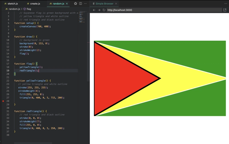 圭亚那国旗的图案
