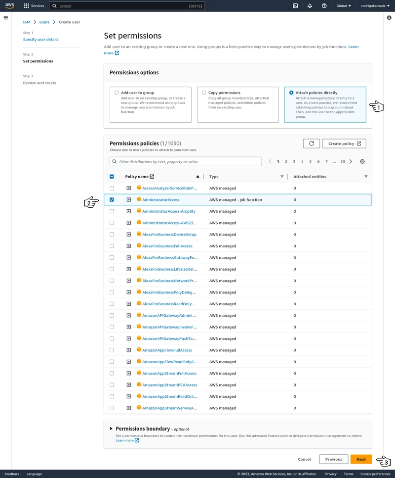 AWS Lambda - 设置权限