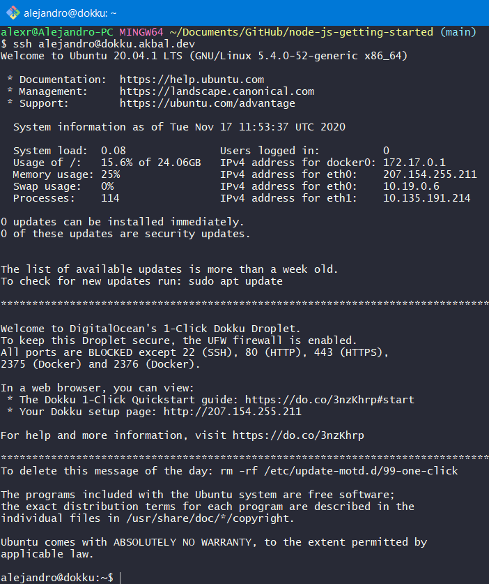 新用户 SSH 连接