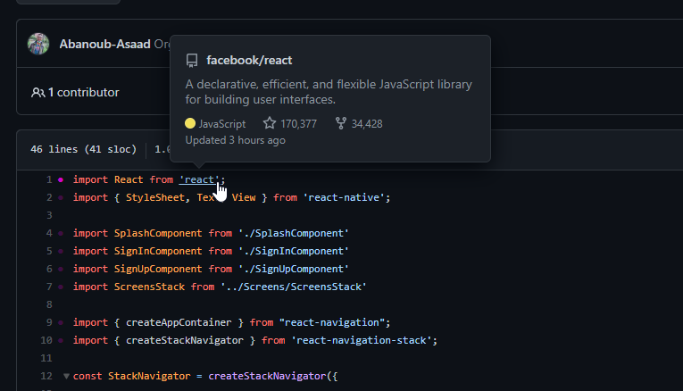 OctoLinker 扩展截图