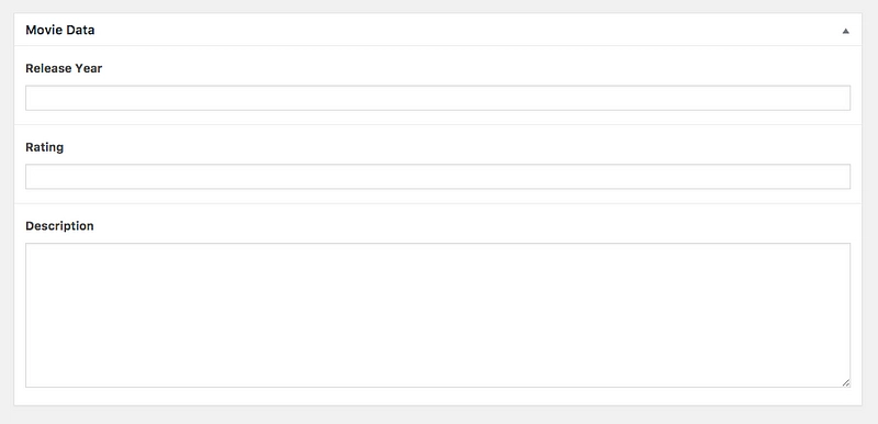 现在，在“新电影”页面上会出现“电影”字段组