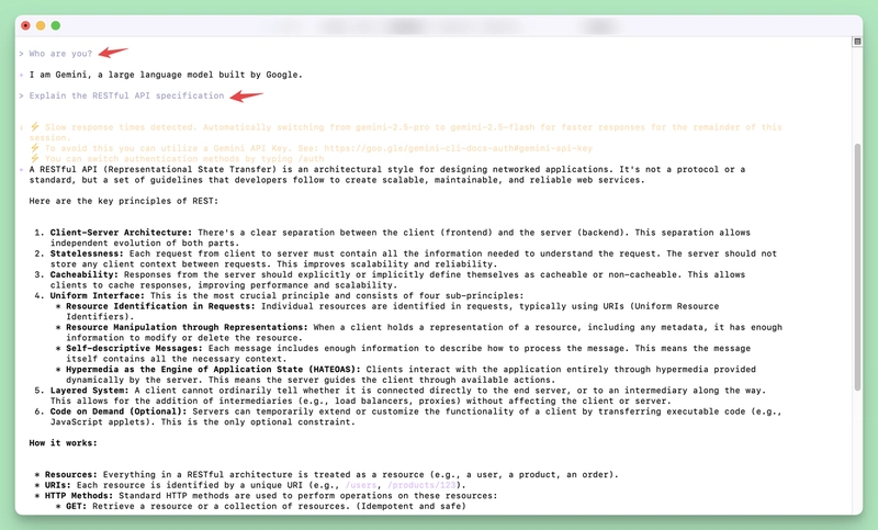 安装和使用 Google Gemini CLI