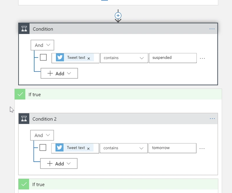 条件操作连接器的屏幕截图