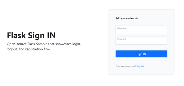 Bootstrap 和 Flask - 登录页面。
