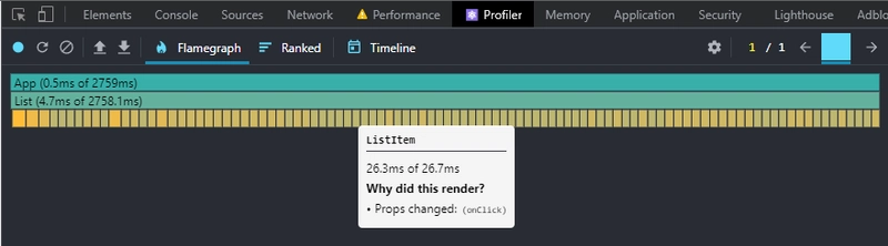 更改后的性能分析结果