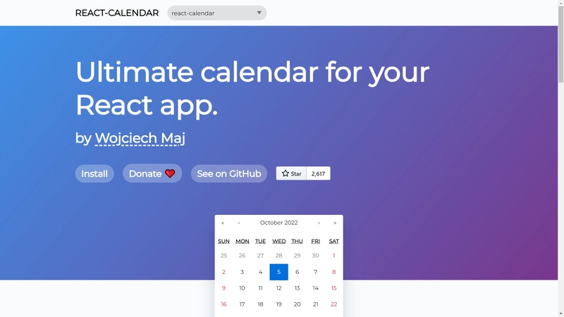 react-calendar主页