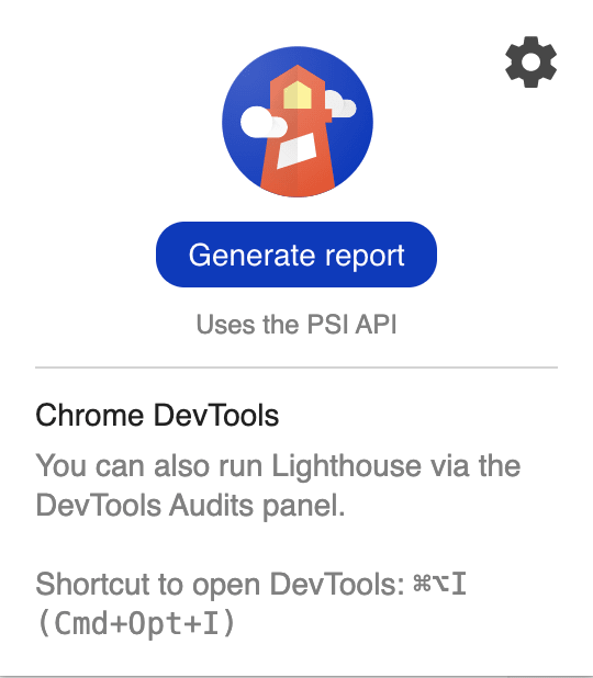 Lighthouse Chrome 扩展程序