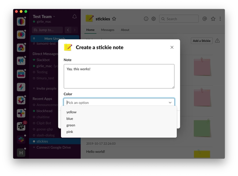 在 Slack 上应用主页
