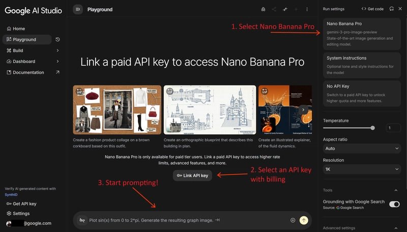 在 AI Studio 上开始使用 Nano Banana Pro