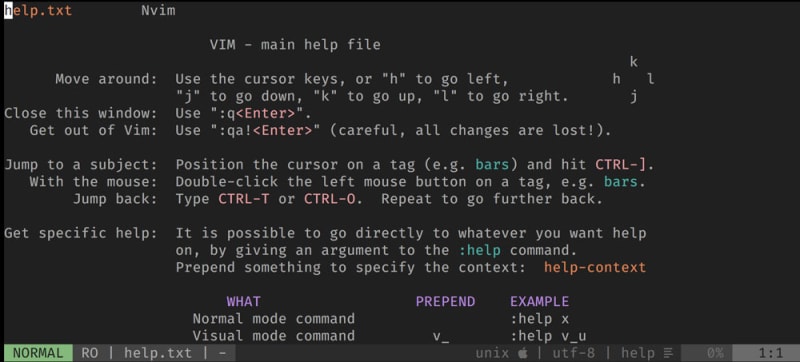 Vim 的强大帮助 Vim 的强大帮助