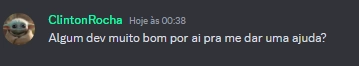 Uma pessoa perguntando:
