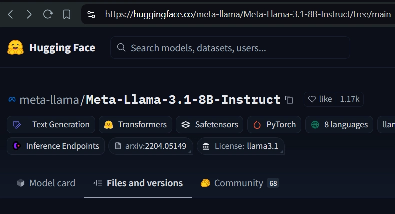 Meta-llama-3.1-8b-指导拥抱脸模型