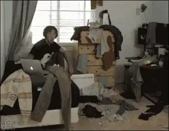 凌乱的房间 gif 图片