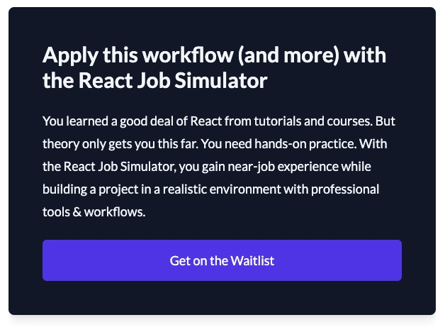 React Job Simulator 候补名单