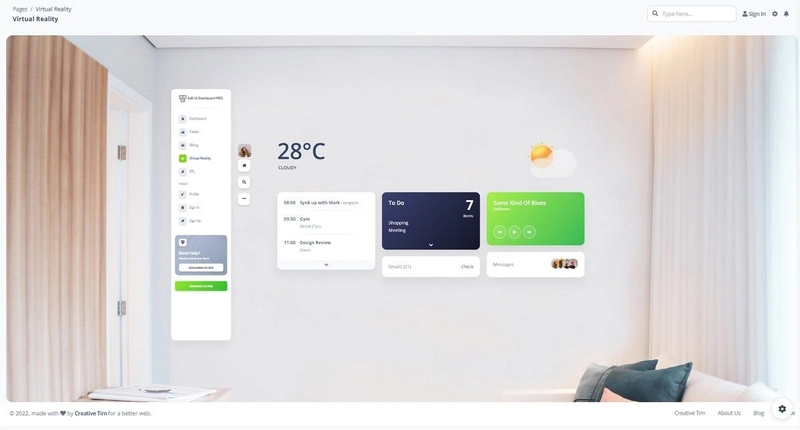 Vue Soft UI 控制面板 - 免费模板。
