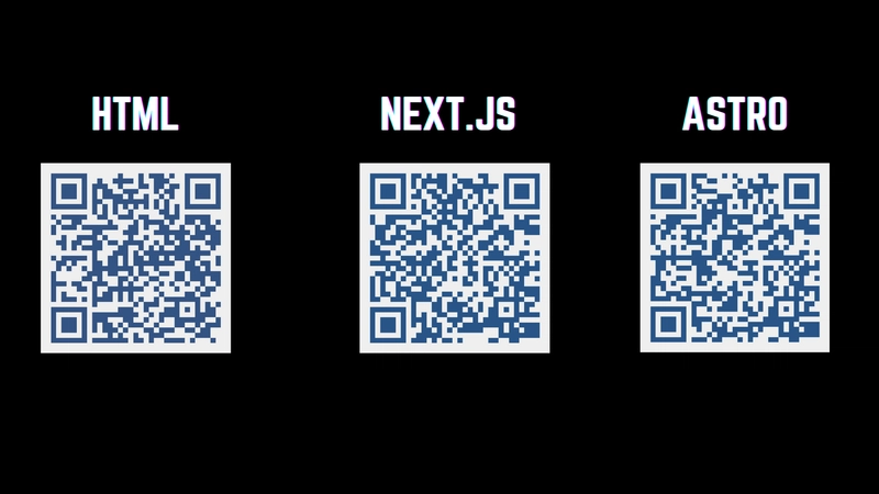 用 HTML、Next.js 和 Astro 编写的菜单二维码