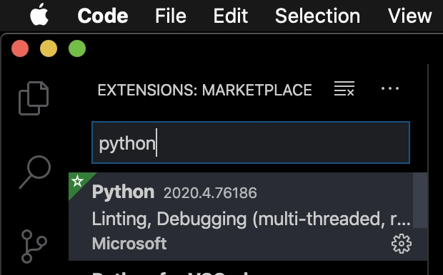 VSCode 中的 Microsoft Python 扩展