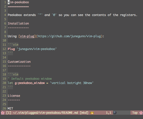 Vim 用户利用 peekaboo 插件在粘贴之前检查寄存器中的内容