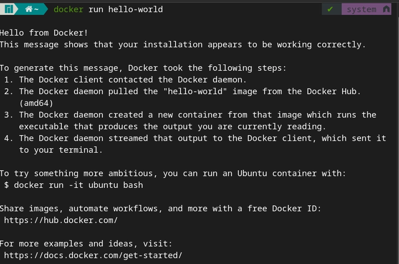 Docker 运行 hello-world