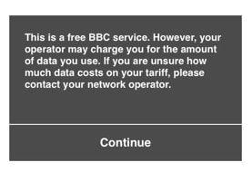 BBC新闻警告用户他们可能会被网络运营商收费