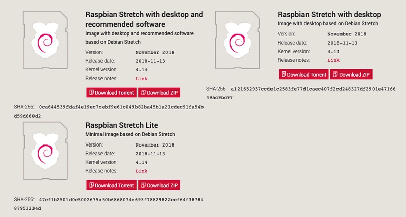 下载 Raspbian Stretch Lite