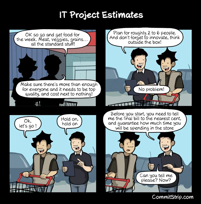 CommitStrip：IT项目估算