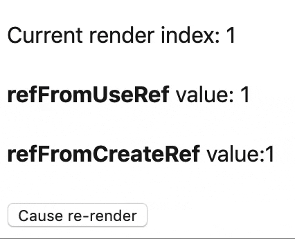 比较 useRef 和 createRef