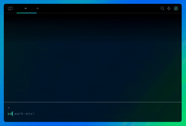 Warp IDE 类似 Terminal.gif